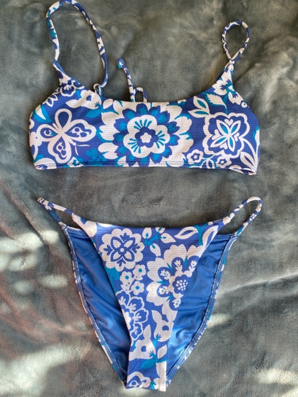 ONeill Blue Floral Two-Piece Bikini Set